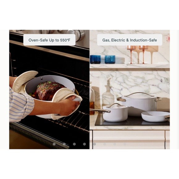 Caraway 12-Piece Ceramic Cookware Set - Grey Color - Non-stick and Non-Toxic New - Picture 9 of 16